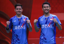 Fajar - Rian raih juara ganda putra Malaysia Open 2023. Foto: RRI