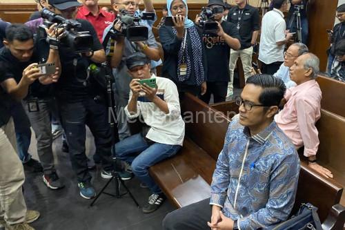 Mantan Jubir KPK, Febri Diansya saat jadi saksi dalam kasus korupsi eks mantan Mentan, SYL. Foto: Antara