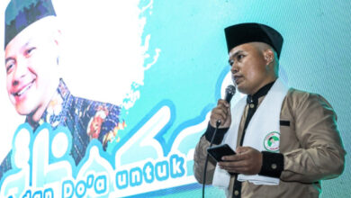 Gebyar Salawat Santri Kab Serang Dukung Ganjar Prawnowo Jadi Presiden RI. Foto: Santri Dukung Ganjar