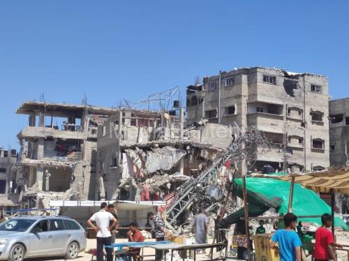 Sebuah gedung rumah sakit (RS) yang hancur akibat serangan rafah oleh Israel. Foto: MSF