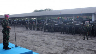 Yonranratfib 2 Mar gelar pasukan dan ranpur. Foto: Ahmad Munawir - Menkav 2 Mar