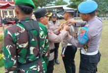 Wakapolres Serang, Kompol Ali Rahman CP pimpin apel gelar pasukan Operasi Lilin Maung. Foto: Yono