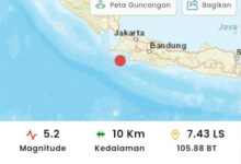 Lokasi gempa Bayah 5,2 M. Foto: BMKG