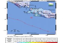 Peta lokasi gempa bumi bayah tanggal 15 Agustus 2024. Foto: BMKG