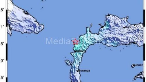 Lokasi gempa donggla. Foto: BMKG