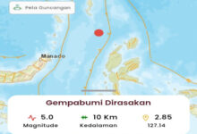 Gempa 5 M di Melonguane. Foto: BMKG