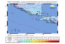 Gempa bumi 5,4 magnitudo di Laut Sumur, Kabupaten Pandeglang. Foto: Istimewa