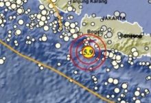 Lokasi gempa bumi di Bayah. Foto: BMKG