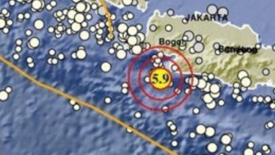 Lokasi gempa bumi di Bayah. Foto: BMKG