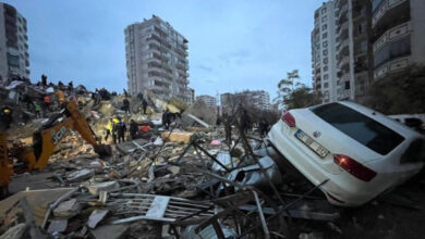 Akibat gempa Turki, Senin (6/2/2023), subuh hari. Foto: cnnindonesia