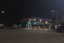 Gerbang Pelabuhan Ciwandan yang siap digunakan arus mudik lebaran. Foto: LKBN Antara