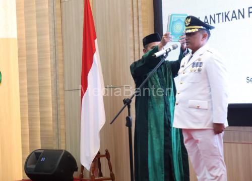 Gunawan Rusminto dilantik menjadi Pj Bupati Lebak. Foto: Biro Adpim Banten