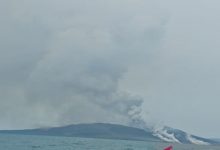 Letusan Gunung Anak Kraktau. Foto Antara