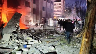 Hantaman misil Israel. Foto: Istimewa