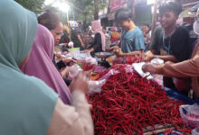 Cabai di Pasar Tradisional Kabupaetn Lebak. Foto: Antara