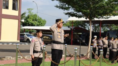 Upacara Hari Kesadaran Nasional di Polres Serang. Foto: Yono