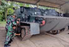 Perawatan dan pemeliharaan Ranpur Yonranratfib 2 Mar. Foto: Ahmad Munawir - Menkav 2 Mar