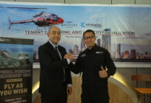 Pemaparan layanan Helicity rute Cilegon - Jakarta. Foto: Erling Cristin