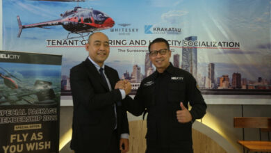 Pemaparan layanan Helicity rute Cilegon - Jakarta. Foto: Erling Cristin