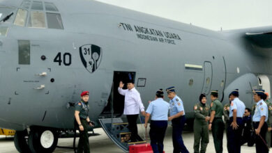 Penyerahan Super Hercules kedua. Foto: LKBN Antara