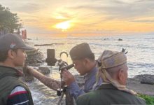 pengamatan hilal di Mercusuar Anyer Serang. Foto Antara