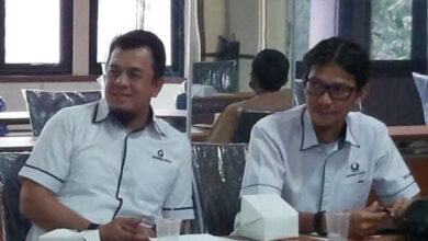 Sekretaris Hiswana Migas Irfan dan Kabid LPG Fahrul. Foto: Aden Hasanudin