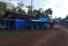 Hunian sementara korban bencana alam Lebak 2020 yang menyedihkan. Foto: Antara