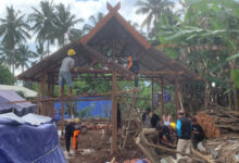 Pembangunan huntara korban gempa Cianjur. Foto: Dompet Dhuafa