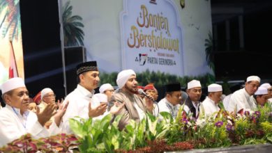 Pertai Gerindra Banten gelar Banten Bersholawat. Foto: Biro Adpim Banten