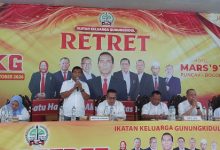 Ikatan Keluarga Gunungkidul melakukan retret di Puncak Bogor. Foto Humas IKG