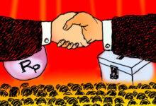 Ilustrasi perubahan politik tersandera. Foto: Ilustrasi Kompas / Didie SW