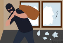 ilustrasi pelaku pembobol rumah warga.