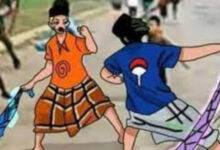 Ilustrasi perang sarung. Foto: Poskota