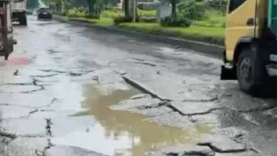Kondisi infrastruktur jalan di JLS Kota Cilegon. Foto Daeng Yusvin