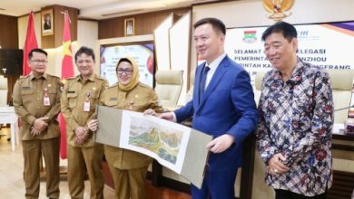 Wabup Tangerang, Intan Nurul Hikmah bersama delegasi China asal Kota Binzhou. Foto: Antara