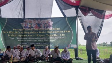Haul Syekh Kicili Bayun dan peringatan Isro Miroj di Cibodas, Kecamatan Tanara. Foto Taufik Hidayat