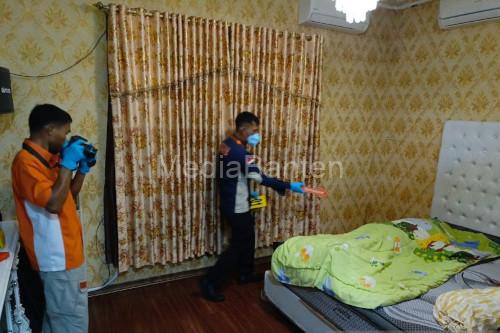 Ruang ditemukanya pembunuha suami oleh istri muda di Tangerang. Foto Antara