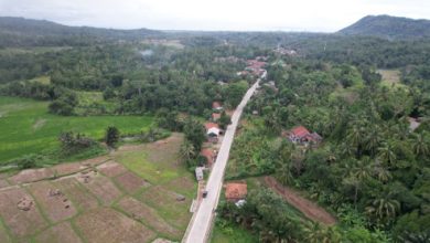 Jalur alternatif Taktakan - Gunungsari - Mancak - Anyer yang bangkitkan sensasi pesona alam. Foto: Budi Wahyu Iskandar