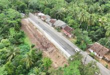 Jalan Beton Cipicung-Muncul dilihat dari atas. Foto: Budi Wahyu Iskandar