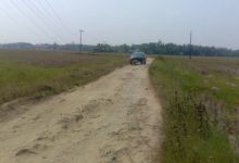 Jslsn penghubung Patia - Sukaresmi di Pandeglang rusak parah. Foto Nana Amdan