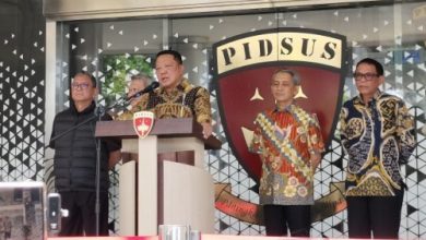 Jampidus Kejaung, Febri Ardiansyah dalam konferensi pers. Foto Antara