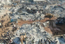 Reruntuhan gempa Turki - Suriah di Jayadris. Foto: BBC