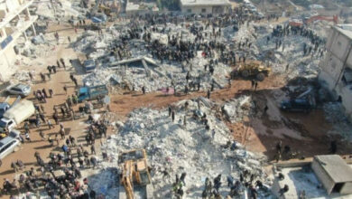 Reruntuhan gempa Turki - Suriah di Jayadris. Foto: BBC