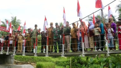 Jembatan Garuda yang dibangun oleh Kodim 0602/Serang. Foto Antara