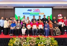 JNE menggelar Gathering Member di Jakarta. Foto Salsabila