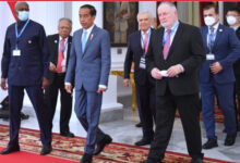 Presiden RI, Joko Widodo menerima Presiden World Water Forum. Foto: BPMI Satpres RI