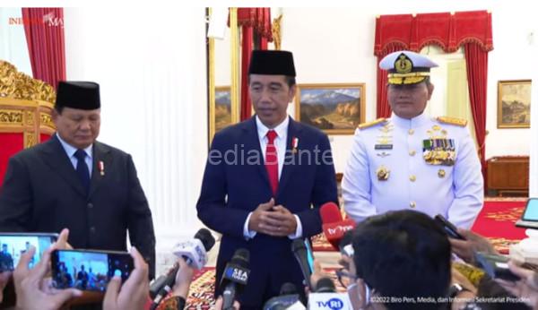 Jumpa Pers Presiden RI, Joko Widodo usai pelantikan Panglima TNI. Foto: Chanel Youtube Sekretariat Presiden RI