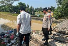 Lokasi penemuan pelajar di Kali Irigasi Kragilan yang nekat minum pil anti mabuk. Foto: Yono