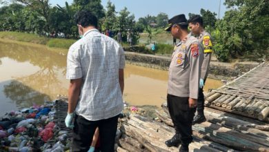 Lokasi penemuan pelajar di Kali Irigasi Kragilan yang nekat minum pil anti mabuk. Foto: Yono