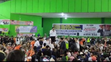 Kampanye Anies Baswedan, Capres No Urut 1 di GOR Remaja Kota Serang. Foto: Aden Hasanudin